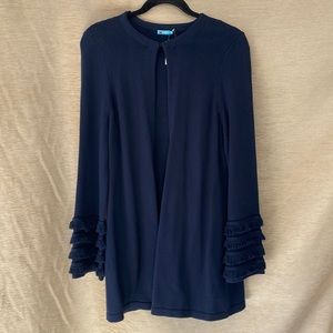 J. McLaughin Navy Cardigan New with Tassels
